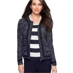 Talbots Navy Knit Jacket